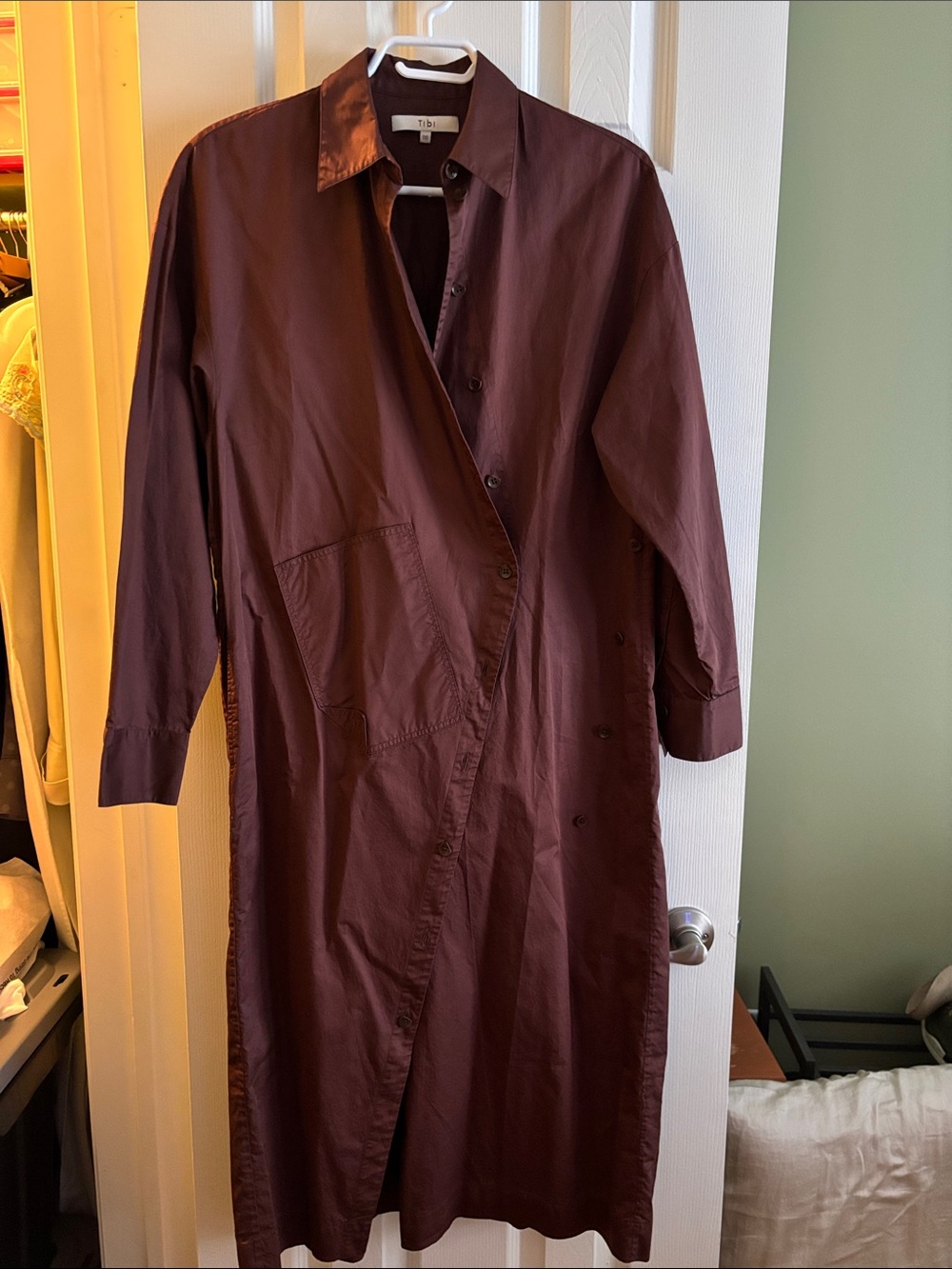 Tibi Lightweight Cotton Sateen Shirtdress size 00
